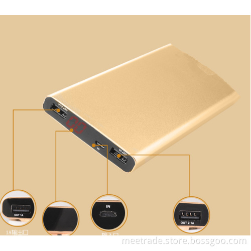 30000 mAh daul USB output portable phone charger smart LCD display power bank